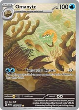 Pokemon TCG Omanyte 180/165 Sv: Scarlet & Violet 151 Illustration Rare Holo NM/M