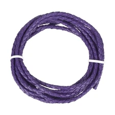 Braided Leather Cord, 3mmx2m Round Faux Leather Bolo String, Dark Purple