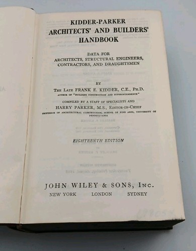Kidder-Parker Architects' and Builders' Handbook: Data for Architects, Structu.. - Imagen 7 de 8
