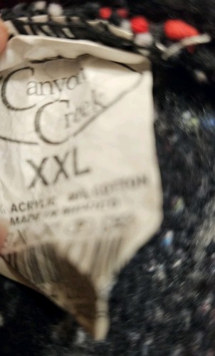 De Colección Canyon Creek Baja Poncho Mexicano Pullover Sudadera con Capucha Talla XXLMulticolor Rojo - Imagen 3 de 3