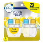 Febreze Kitchen Fade Defy Plug Air Freshener Fresh Lemon Scent - 2pk