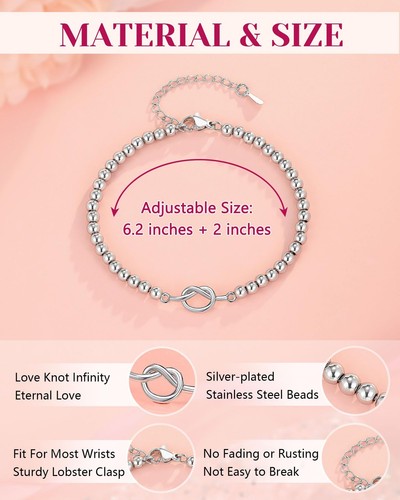 Friendship Bracelets Best Friend Galentines Valentines Christmas Birthday Gifts - Picture 4 of 7