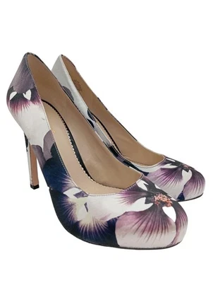 NINE WEST Talons hauts Dames Escarpins T EU 39 blanc-bleu-violet - Photo 1/4