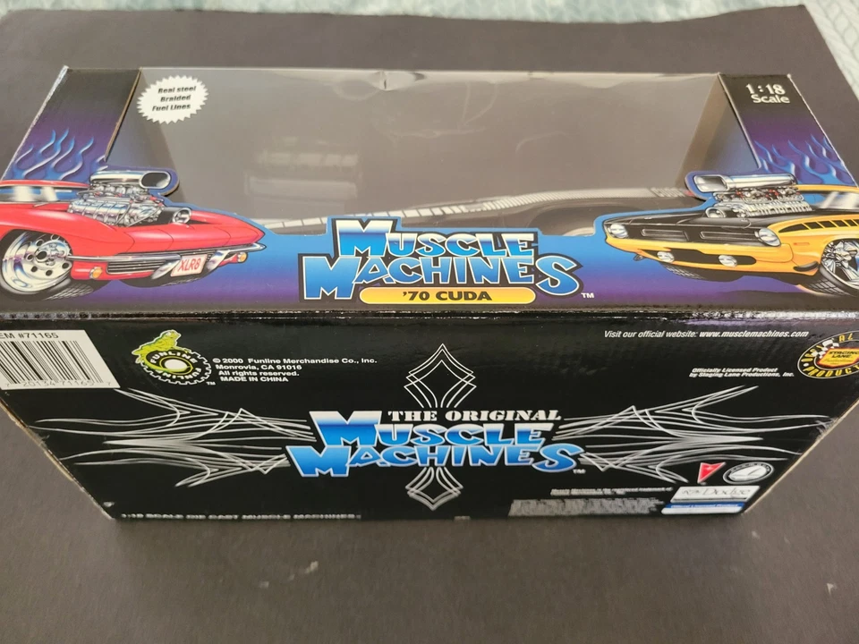 Máquinas musculares Funline selladas Too Hot Black 1970 Plymouth Cuda 18/01 2000 Foto 3 de 4