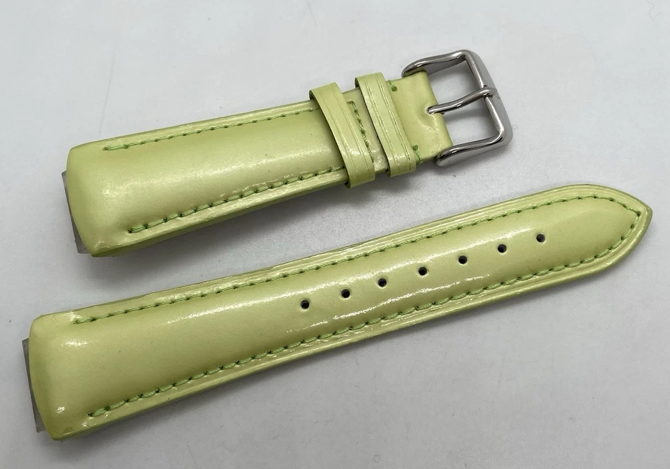 Новый ремешок для часов TECHNOMARINE натуральная кожа 17 мм ушки желтый/зеленый с подкладкой - Изображение 3 из 4