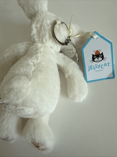 Jellycat London Blossom Cream Bunny ‘Berry’ Mini Plush Bag Charm Collectible NWT - Picture 4 of 6
