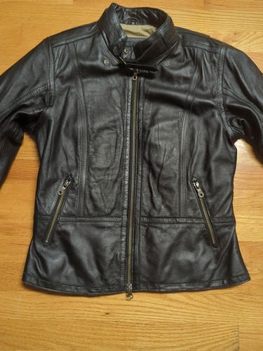 Womens Harley Davidson 97091-09VW Black Leather Motorcycle Jacket Size Medium - Picture 8 of 24