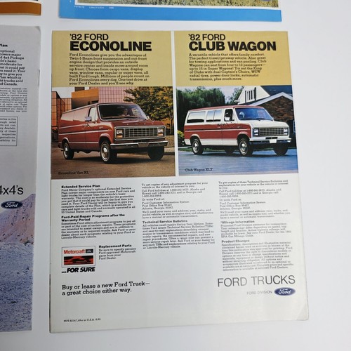 4 Lot 1981 1982 Ford Truck 4 Wheeler Bronco Poster Car Sales Brochure Catalog - Picture 13 of 13