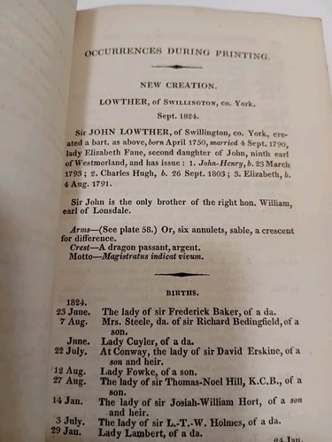 The Baronetage of England - John Debrett's Vol. I. J. Rivington 1824 Hardback - Imagen 7 de 19