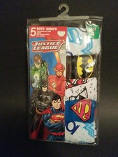 Boys Justice League 5 Pair Briefs Underwear 100 Cotton Size 4