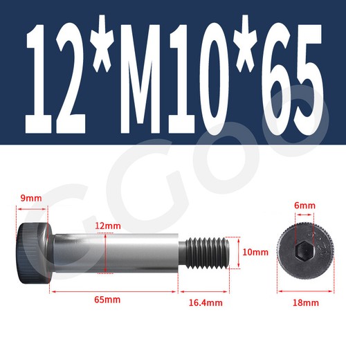 Tornillos de hombro de enchufe M5 M6 M8 M10 M12 M16 - Llave Allen de alta resistencia 12,9 - Imagen 91 de 168