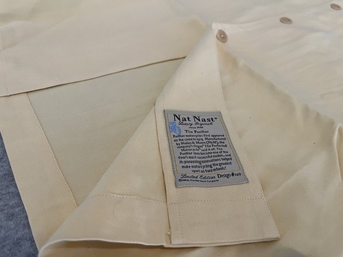 Nat Nast Edizione Limitata #149 Camicia Seta Ricamata Pantera Moto XXL 2XL - Foto 5 di 5