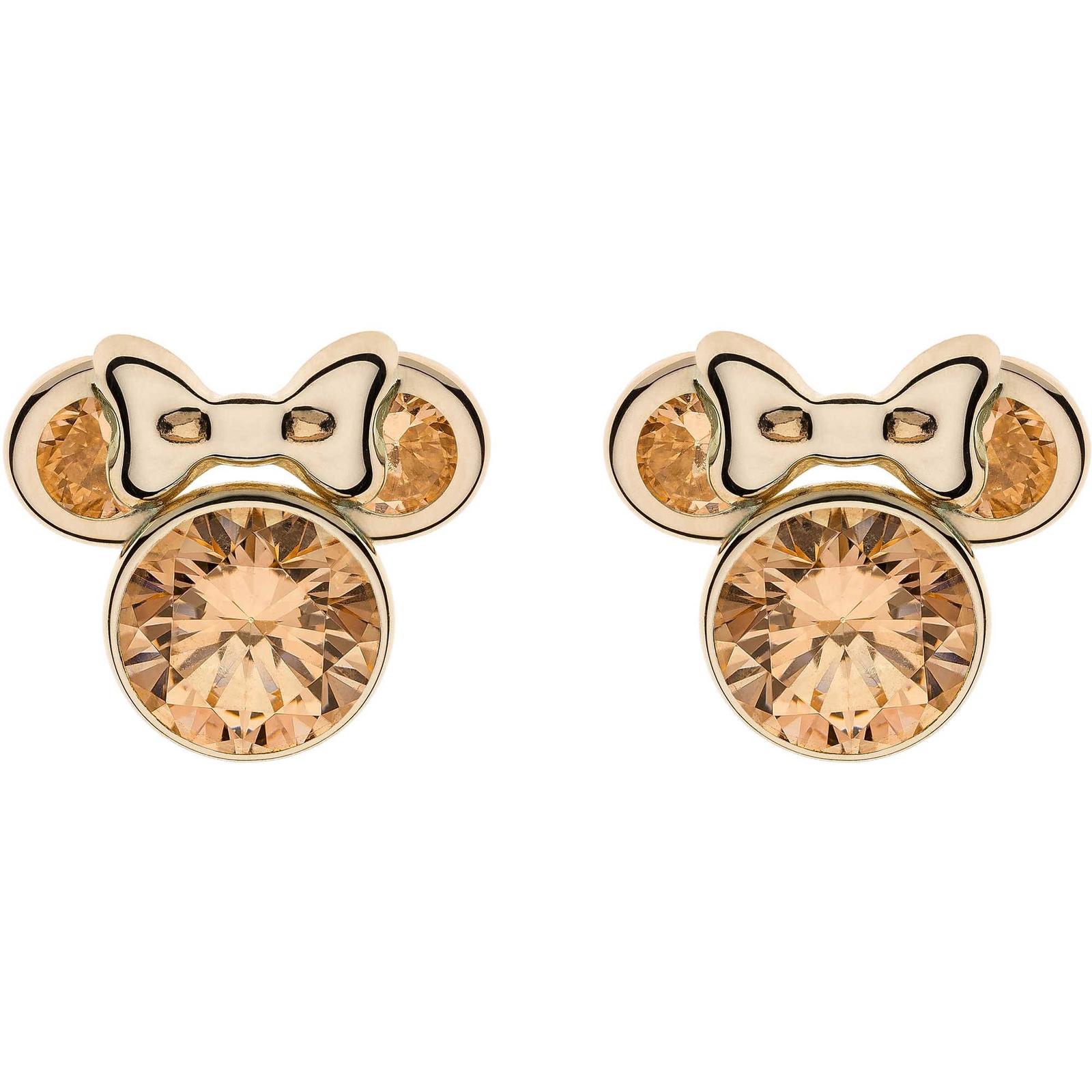 Серьги Disney Minnie EG00015NOVL Золото Желтый Микки Маус Ноябрь