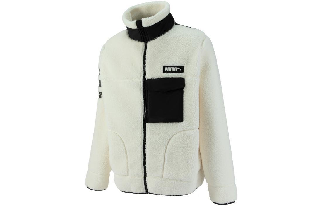 Куртка из искусственной овечьей шерсти с логотипом PUMA FW22 на молнии и воротнике-стойке