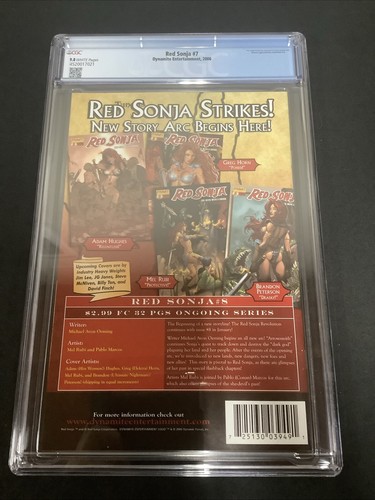 Red Sonja #7 (March 2006) CGC Graded 9.8, White Pages, Adam Hughes Cover Art - Picture 3 of 4