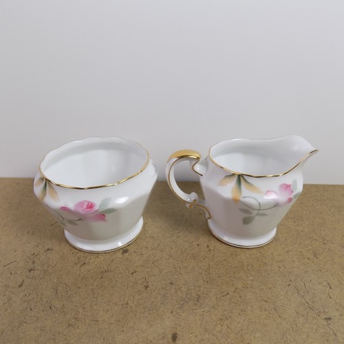 Noritake Azalea Individual Creamer & Sugar Bowl Vintage Japan - Picture 3 of 5