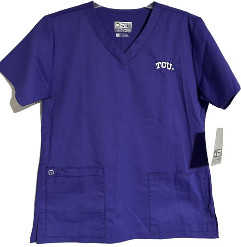 Neu mit Etikett WonderWink Unisex Peeling Top Größe Small - TCU Texas Christian University - Bild 1 von 4