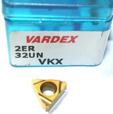 Lot of 9 New Vargus Vardex Tin Coat Carbide Threading Inserts 2ER 32UN VKX