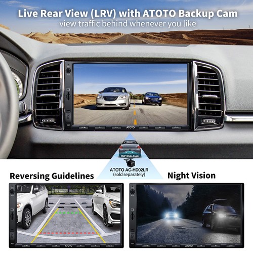 ATOTO 7" F7WE 2DIN Car Stereo NAVI Radio Wireless CarPlay Android Auto Bluetooth - Picture 6 of 8
