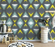 3D Geometry Art Pattern Self-adhesive Removeable Wallpaper Wall Mural