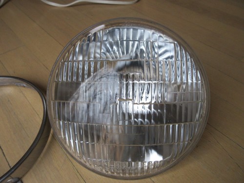 Vintage 1960s 1970s General Electric 7" 6V Headlight Lamp Rare Wide Flute Works - Picture 4 of 9