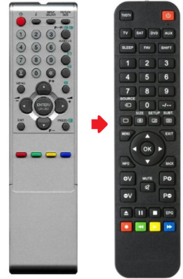 Ersatz Fernbedienung passend für Orion TV32282 TV32082E TV32082 TV26RN2 TV26RN1