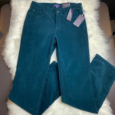NWT NYDJ Not Your Daughters Jeans STRAIGHT ERTHG Earth Green Brown Petite Pants