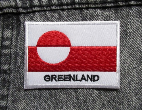 Patch pays écusson patche drapeau GROENLAND Groënland 70 x 45 mm - Picture 2 of 6