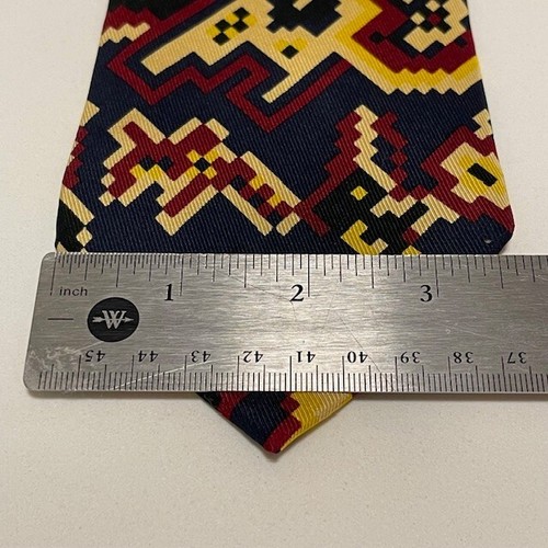 Turnbull & Asser Tie Striking Abstract Geometric Cool Pattern Eye Catching Silk - Picture 14 of 22