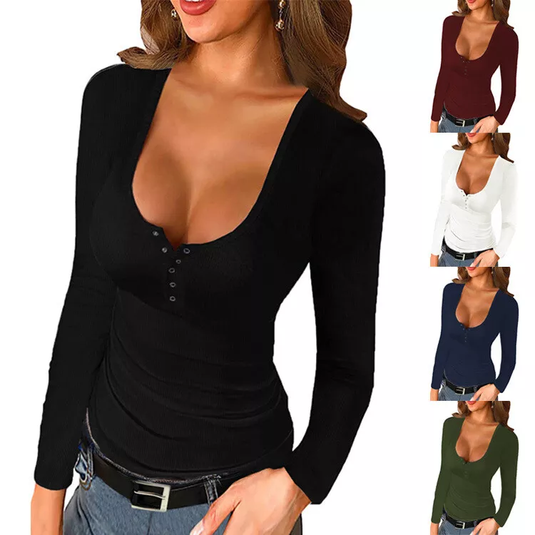 low cut womens shirts