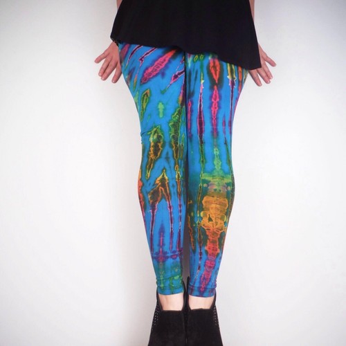 Tie Dye Leggings / Meggings Soft Stretch Yoga Pants Hand Dyed New by Bare Canvas - Picture 69 of 123