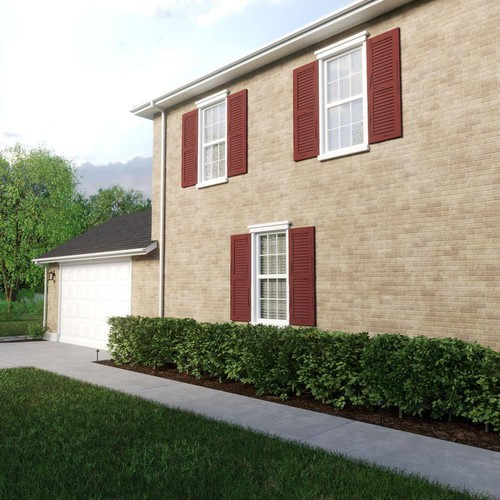 Ekena Millwork Faux Wood Shutters Pair 72"x18" Polyurethane 2-Equal Louver Pecky - Picture 11 of 11