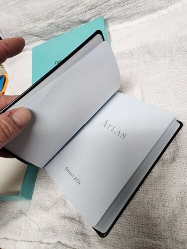 Tiffany & Co 2001 Traveler’s World Atlas, Black Leather Bound, Gilded Pages New - Picture 5 of 6