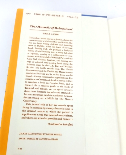 The Peacocks of Baboquivari Erma J. Fisk Hardcover Signed - Foto 7 di 14