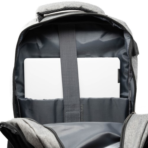 Bizey 15.6 inch Grey Laptop Backpack Rucksack Bag with usb charging port - Picture 8 of 10