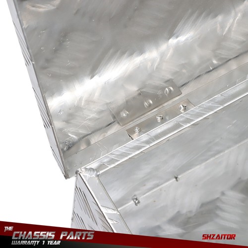 Silver 39"X13"X10" Aluminum Pickup Truck Trunk Bed Tool Box Trailer Storage - Picture 15 of 16