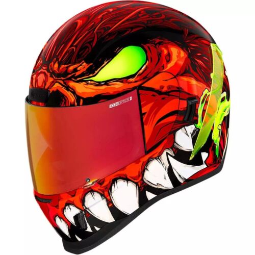 NEW Icon Airform Full Face Motorcycle Helmet Manik'r Red - Size Medium - *READ* - Picture 9 of 11