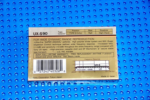 SONY UX S 90 1986 USA TYPE II BLANK CASSETTE TAPE (1) (SEALED) - Picture 3 of 4
