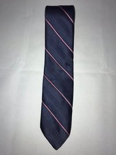 VTG Manhattan Blue Pink Striped Made in USA Men's Classic Neck Tie