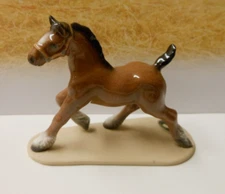 Hagen Renaker HORSE 3156 CLYDESDALE FOAL 2.25" H X 2" L ON BASE 2019 RETIRED