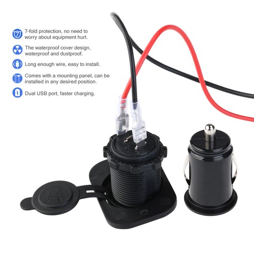 Dual USB Adapter Exquisite Practical Cigarette Lighter Socket Auto - 第 7/9 張圖片