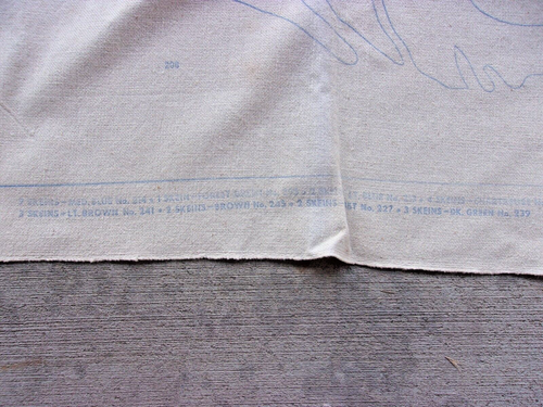 VTG Aunt Lydia's LARGE 34x48 Punch Needle Fabric Cloth Colt Pattern Needlework - Picture 14 of 20