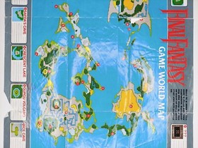 Final Fantasy 1990 Nintendo NES World Map / Enemy Chart NES-FF-USA(B)