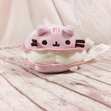 Pusheen Gund Pink White Macaron Cookie Cat Kitty Plush Squishy 4"