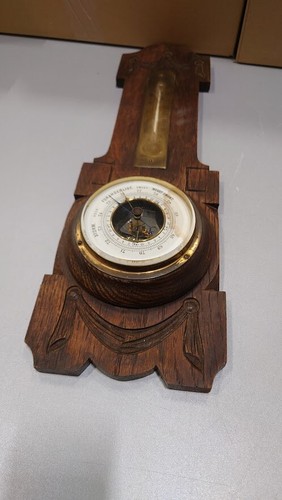Vintage Wood Barometer - Working, Signs of Use, No Accessories - Picture 4 of 7