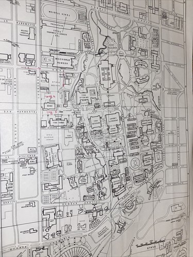 VINTAGE 1961 UNIVERSITY OF BERKELEY CALIFORNIA CAL CAMPUS STORES MAP RADIATION - Picture 3 of 11