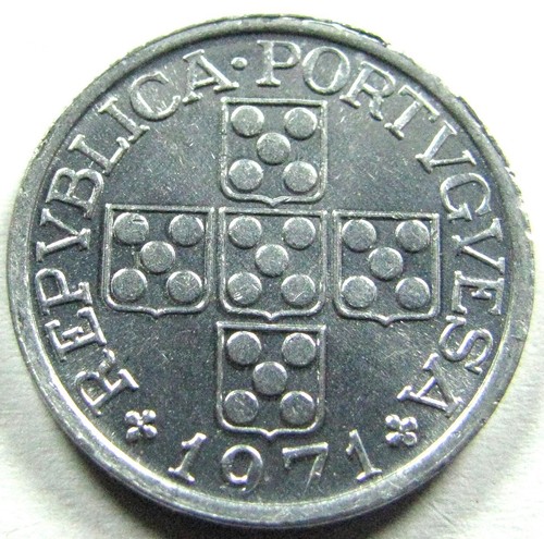1971 Portugal, 10 Centavos, Aluminum, Tiny, Small Change, World - Picture 1 of 2