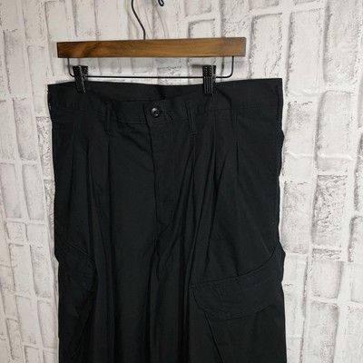 Yoji Yamamoto BLACK Scandal RIPSTOP 12TACKPANTS men's BLACK