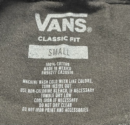 Vans Classic Fit T-shirt Small black NEW - Picture 5 of 8