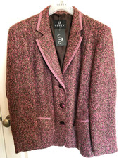 Barbara Lebek Pink Womens Smart Jacket Sz 22 Long Sleeve Bnwt